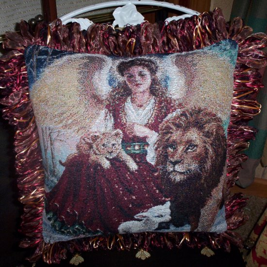 Angel Lion Lamb Handmade Pillow By Veronica Mandolini 125 Fs