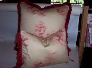 Custom Handmade Pillows Toile Set by Veronica Mandolini 94.00-FS