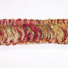 Loop Fringe 1 3/4" Chenille Red Green Gold 2432- 14.95yard