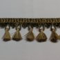 Tassel Fringe, Black, Gold, 11805-N18- 14.95