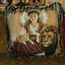 Angel Lion Lamb/ Dona Gelsinger Tapestry PICTURE Handmade Pillow X-Large