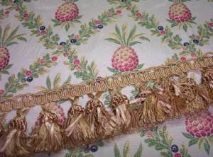 Custom Pineapple Diamond Handmade Pillow with Fringe Choice 175.00