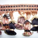 Bell Tassel Fringe Black, Cinnamon, Ivory,   14.99 per yd