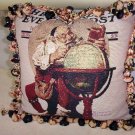Norman Rockwell Handmade Tapestry Velvet Pillow 94.00