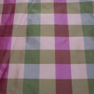 Silk Fabric (15) Plaid Red, Green, Pale Gold, Off White $28.99per yd