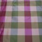 Silk Fabric (15) Plaid Red, Green, Pale Gold, Off White $28.99per yd