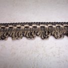 Fan Scallop Braid Fringe 022043  Black/Taupe P82 $53.95