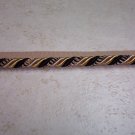 Alternating Cord with Lip Black, Pale Gold, Beige  $8.95 per yard