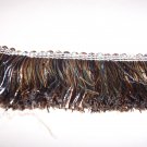 1480-11/06 2.25" Shiny Brush Fringe Blue, Brown, Gold  12.99
