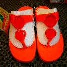 Skechers Tone Ups, Flip Flop Sandals. US size 7. Orange with Gemstones.