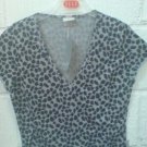 elle size 10 small gray print short sleeve t shirt new with original tags
