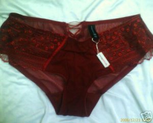 young attitude by warners latino red large pantie short new with tags