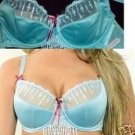 32dd warners young attitude turquoise & pink pushup padded bra new with tags