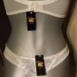40gg ivory underwired lace bra thong set with blue embroidery new with tags