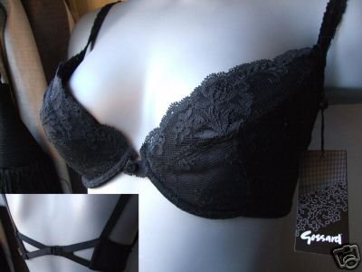 36b gossard black lace superboost padded bra brand new with tag