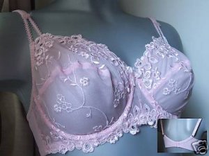38g pink broderie embroidered lace bra from young attitude by warners,brand new with original tag