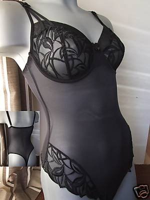 34d all in one black thong bodysuit by SORBET brand new