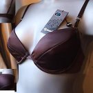 34dd gossard chocolate satin superboost pushup bra new with original tags