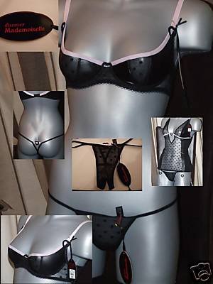 36b DM Discover Mademoiselle black Godiva balcony Bra new with original brand tags