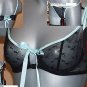 34c discover mademoiselle DM black mint front fasten balcony bra