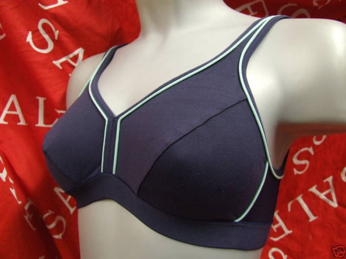 34b navy blue ex brand high impact shock absorber style sports bra
