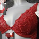 34b triumph seductive feel red lace glitter bra new with original brand tags
