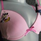 30c disney mickey minnie mouse pink cotton push up bra new with original tag