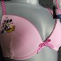 30c disney mickey minnie mouse pink cotton push up bra new with original tag