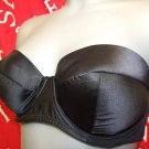 34b gossard black superboost strapless satin bra underwired new with tags