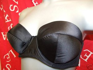 38b gossard black superboost strapless satin bra underwired new with tags