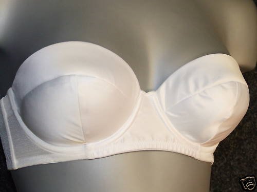 34b gossard white superboost strapless satin bra underwired new with tags
