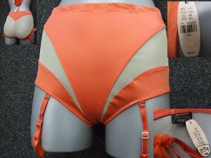 victoria's secret orange tummy control panty size large new with original tag