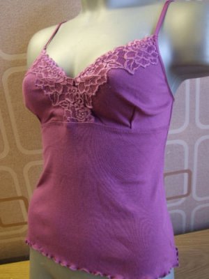 ex kew cotton & lace hyacinth shaped vest 10/12 S BN