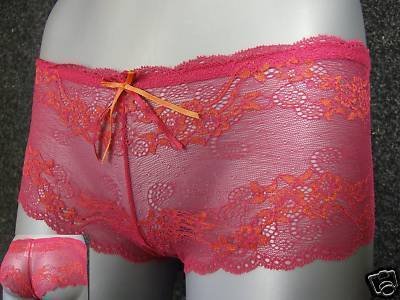 lepel by intimas fushia pink lace boyshort brief medium