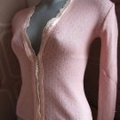 ladies thermal cardigan salmon pink S 10 ex jigsaw