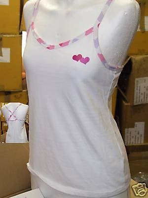 size 12 ex m&s white cotton strappy top new no tags