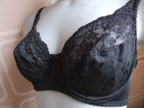 32dd m&s black lace rose trellis underwired bra bnwot