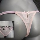large young attitude miss bow pink satin thong BNWT