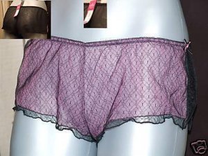 size 14 ex debenhams pink boy short knickers mesh BNWT