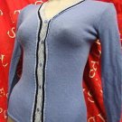 ex junior jigsaw blue themal cardigan age 8/11 large