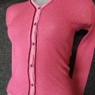 ex junior jigsaw coral themal cardigan age 8/11 lg
