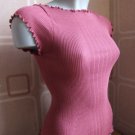 small 10/12 jigsaw red ribbed capped sleeve shirt BN