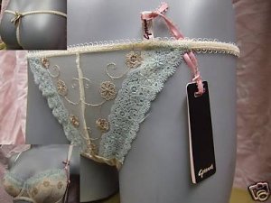 Gossard cream lace Fleurie g string thong m 12/14 BNWT