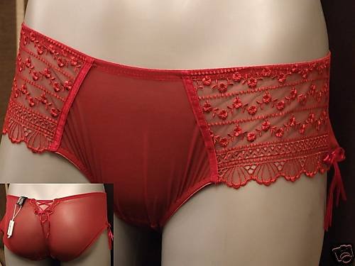 young attitude latino lace red xl 18 short brief BNWT