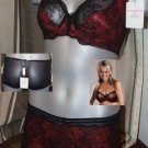32d young attitude black red lace underwired  bra BNWT