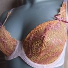 34b ballet pink with orange lace underwired bra BNWOT