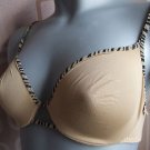 34b natural print trim underwired elle bra BNWOT