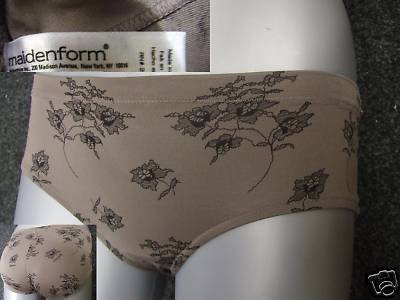 maidenform large panty knickers brown taupe BNWOT