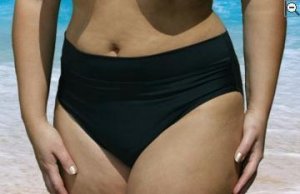 size 12 plain black bikini bottom brief ex brand BNWT