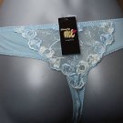 blue & ivory lace thong size 16 BNWT